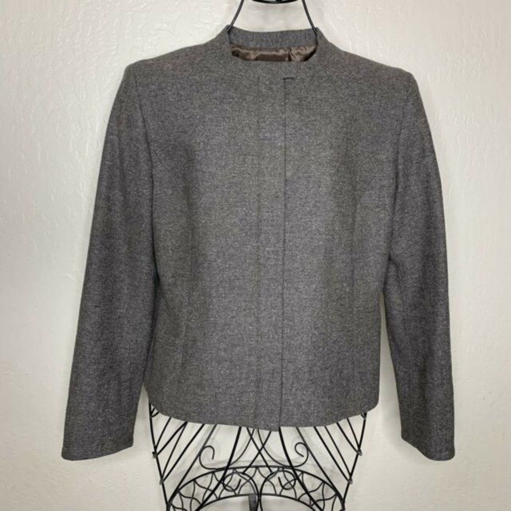 Pendleton Classic Grey Wool Full Zip Blazer Jacket